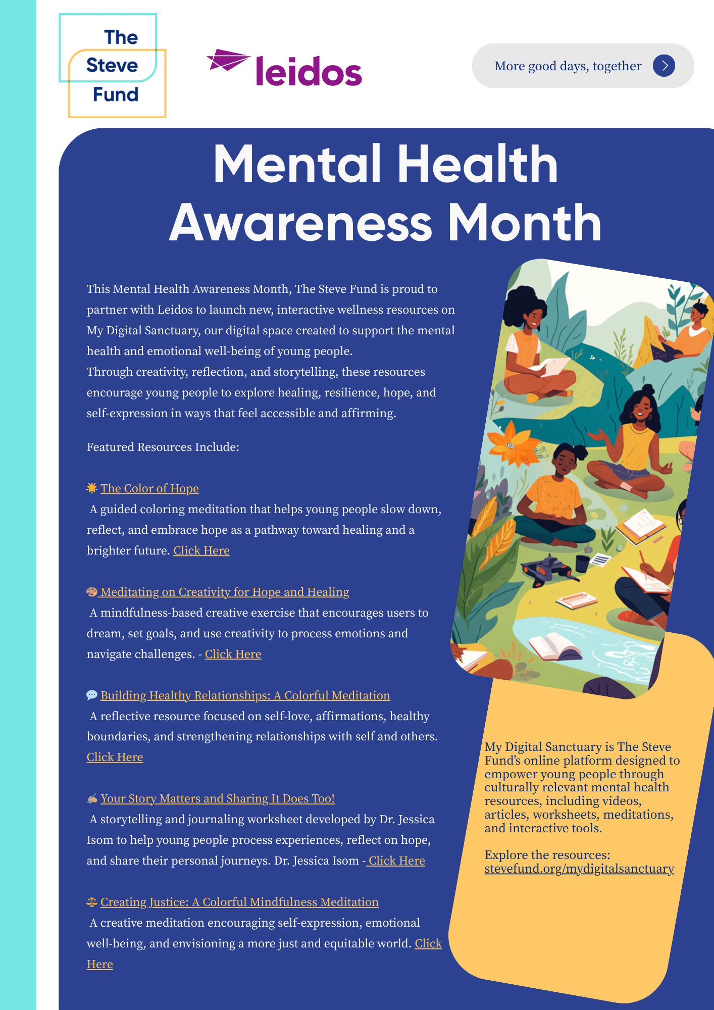 Mental Health Awareness Month - Leidos - The Steve Fund